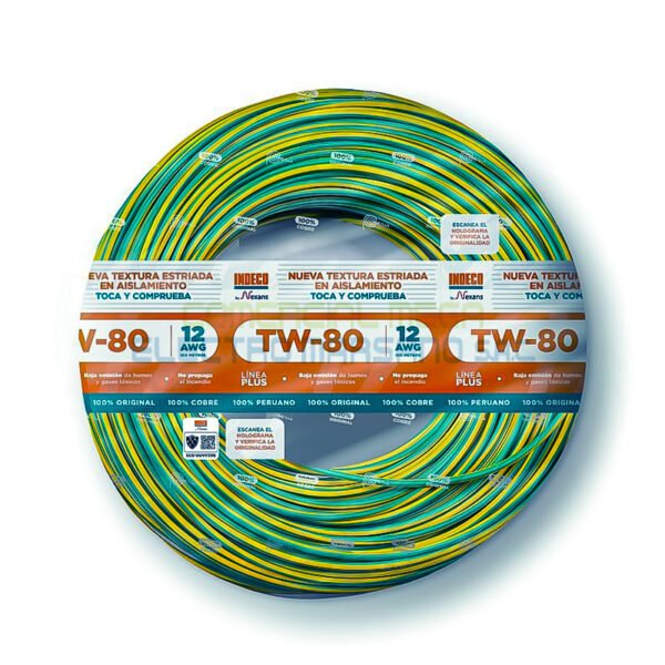 Cable TW 80 AWG PLUS INDECO