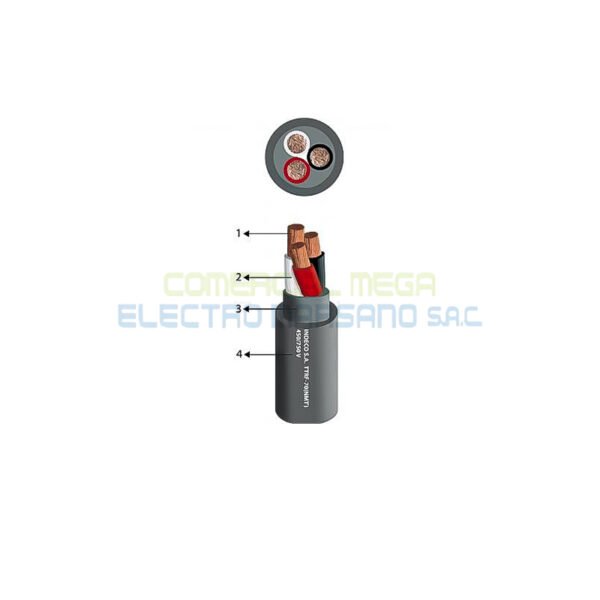 Cable Vulcanizado NPT 3 X 8 AWG Cable Vulcanizado NPT 3 X 8 AWG