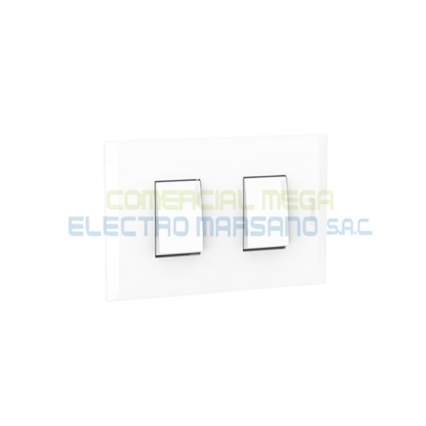 Interruptor Doble 3 Vías Blanco