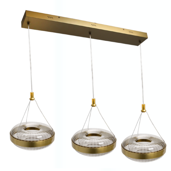 OP-7230-23L3CO Lampara colgante “NERETVA” Color de base: GoldCooper