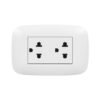 Tomacorriente universal doble 2x16A+T 250V Domino Sencia