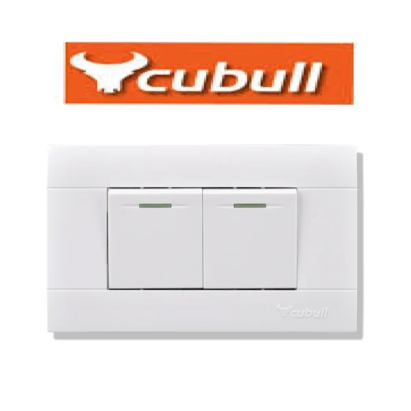 INTERR INTERRUPTOR DOBLE COLOR BLANCO MARCA CUBULL