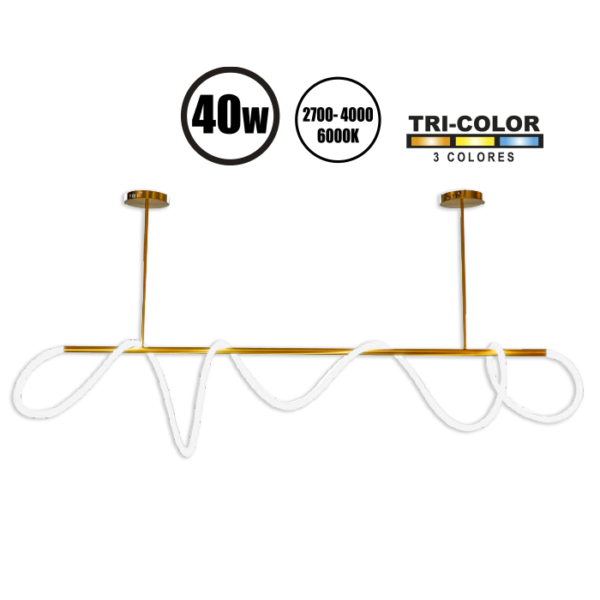 OP-7008-11CB Lampara LED “HOSE GOLD” Color Dorado
