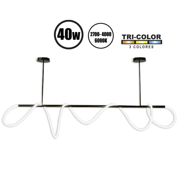 OP-7008-11NG Lampara LED “HOSE NEGRO” Color Negro