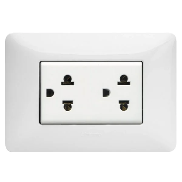 TOMA MATIX Tomacorriente Doble C/T Matix Blanco